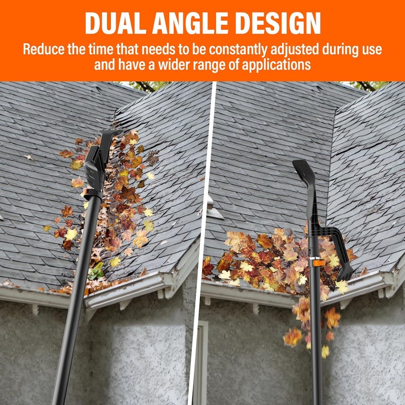 KINGLEV Gutter Cleaning Tool with Threaded, Gutter Cleaner, Mini Rake, Clean Off Gutter Guards from The Ground - Image 5